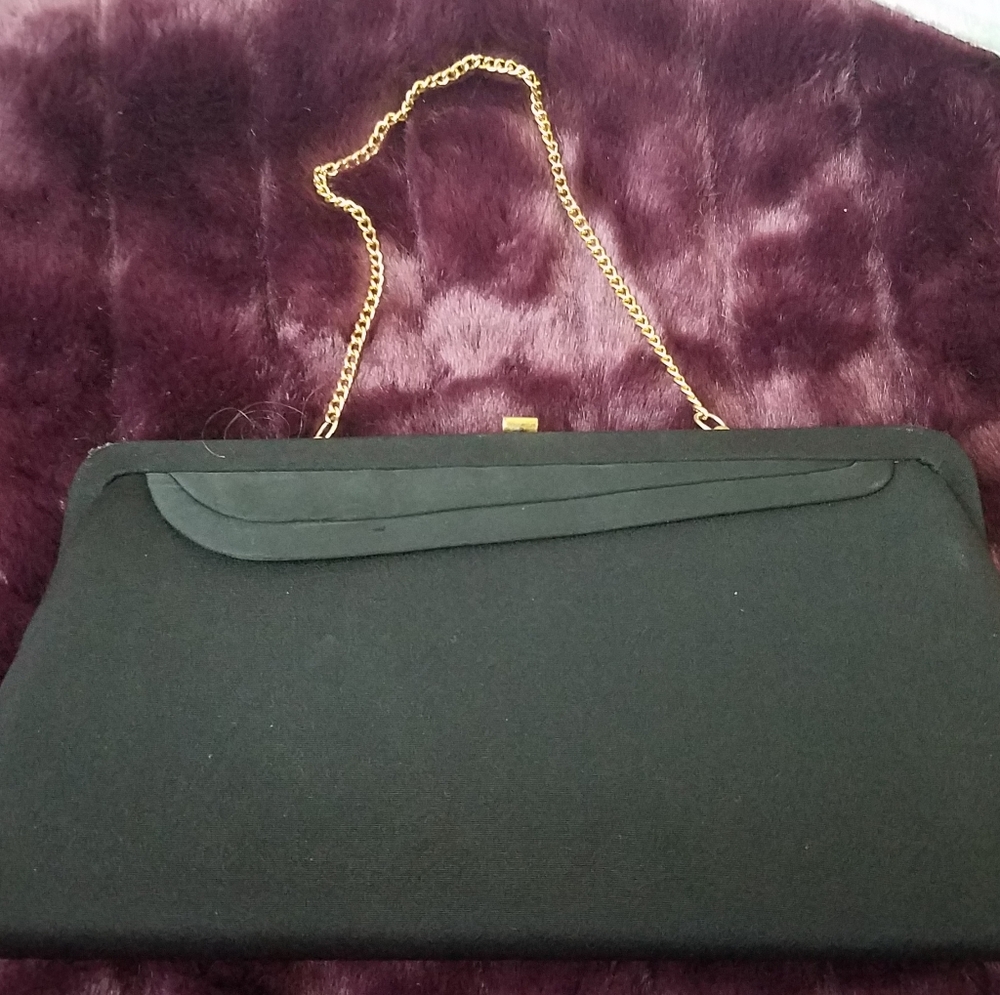Vintage Black Clutch Purse